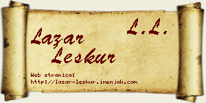 Lazar Leskur vizit kartica